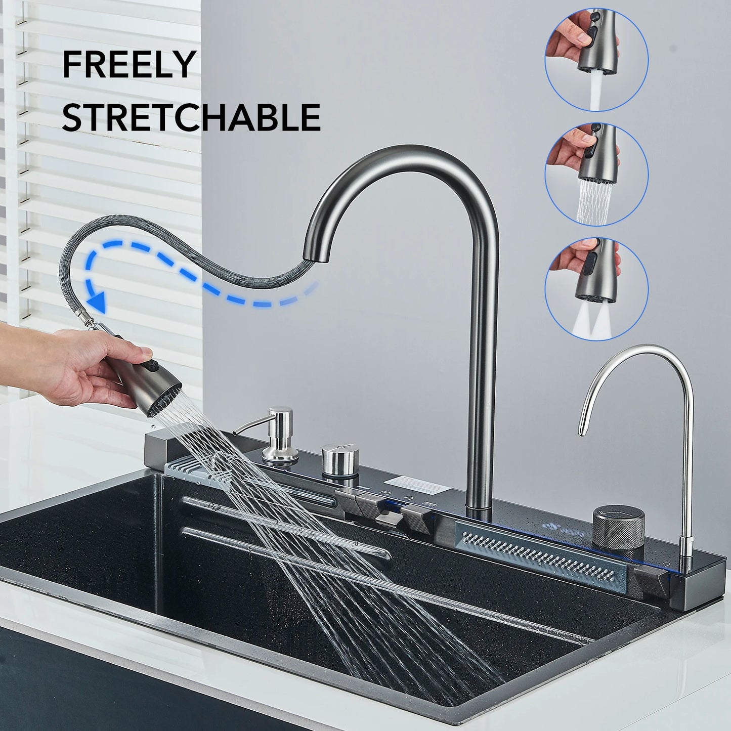 Waterfall Temperature - Kitchen Sink
