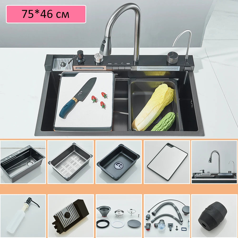 Waterfall Temperature - Kitchen Sink