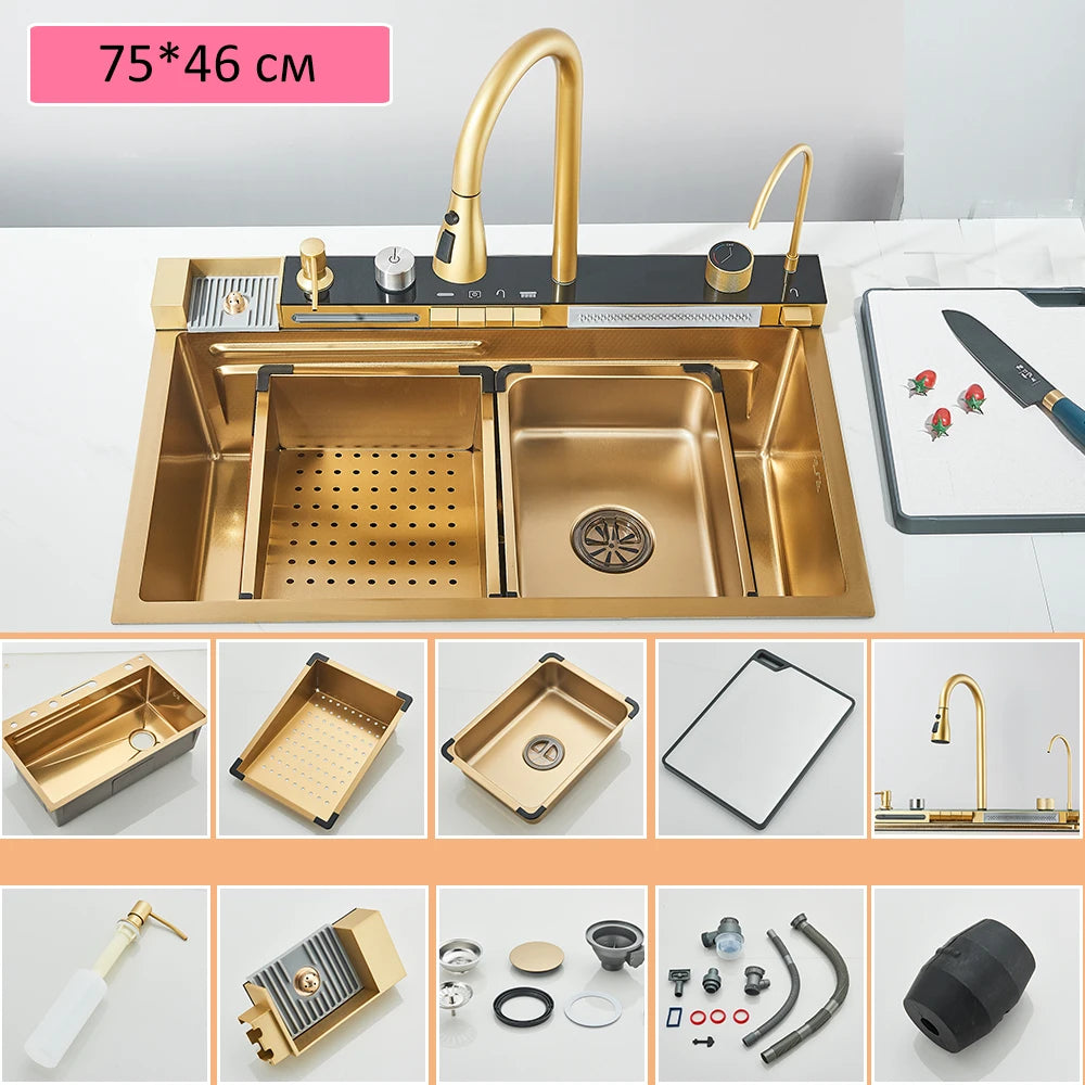 Waterfall Temperature - Kitchen Sink